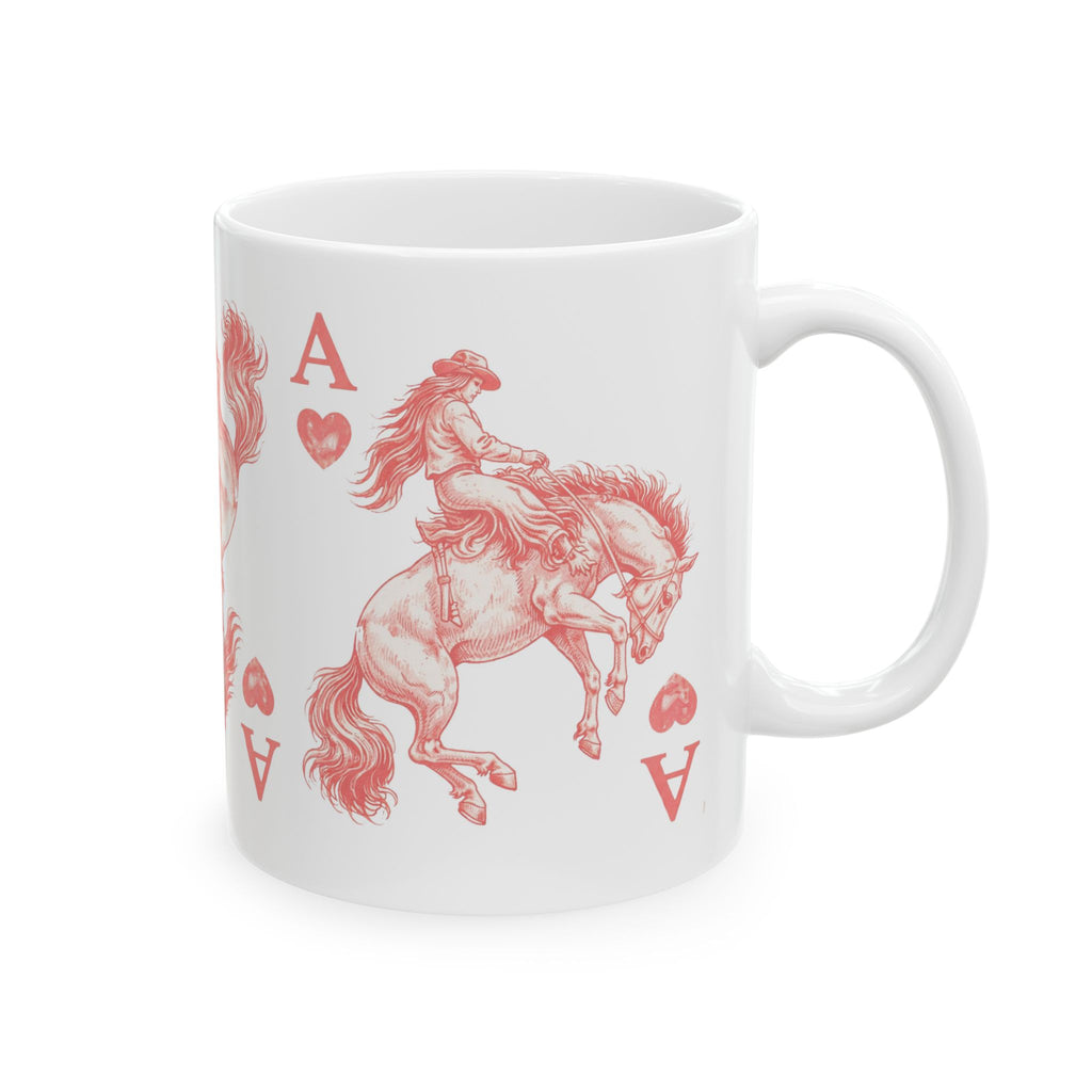 Ace of Hearts Cowgirl Mug, 11oz