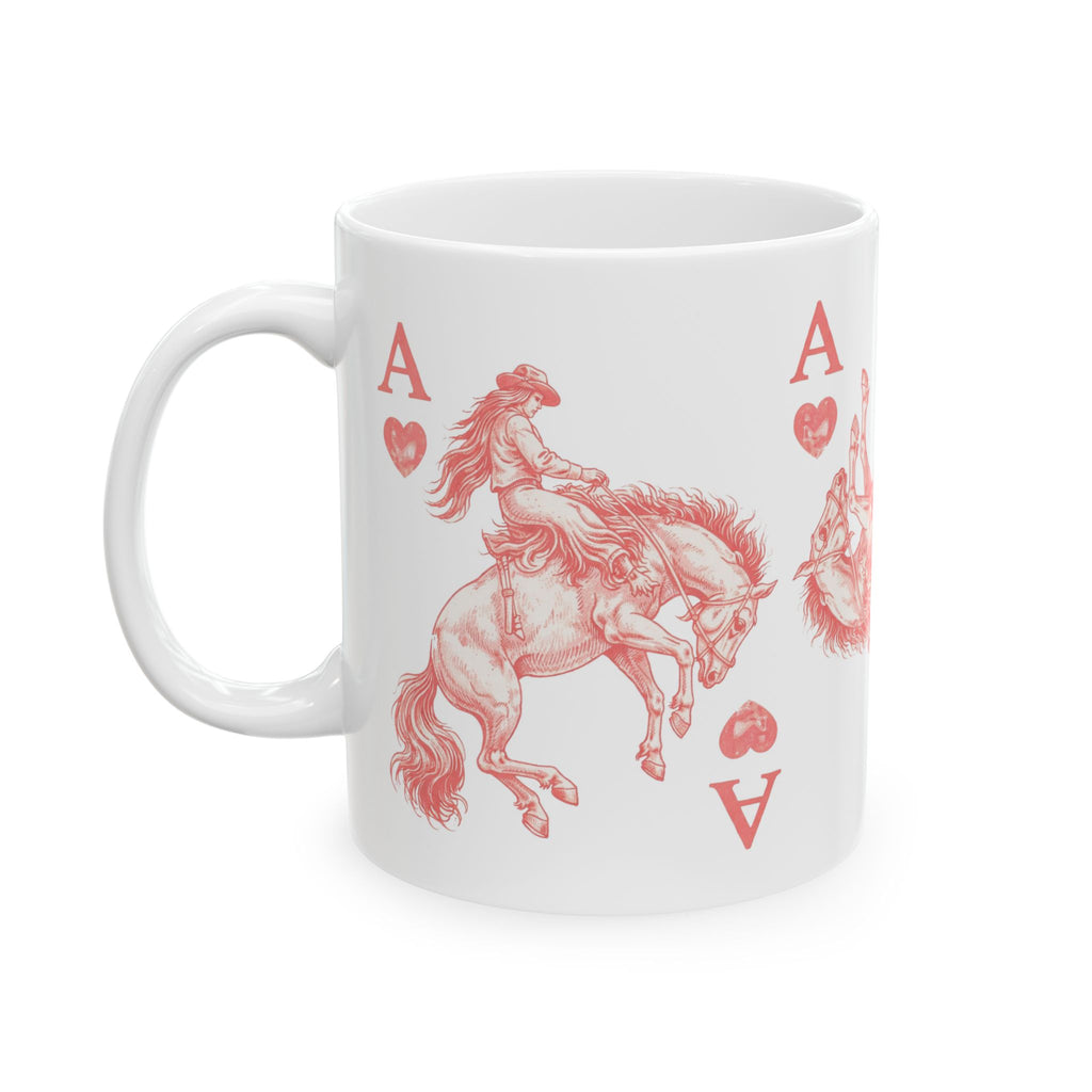 Ace of Hearts Cowgirl Mug, 11oz